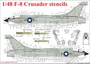 UR48197  декали  F-8 Crusader stencils  (1:48) 2000002140351