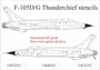 UR48252  декали  F-105D/G Thunderchief  stencils  (1:48) 2000002140856