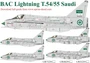 UR48291  декали  BAC Lightning T54/55 Saudi with stencils  (1:48) 2000002180340