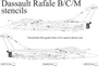 UR48316  декали  Dassault Rafale C/B/M stencils  (1:48) 2000002198093