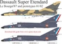 UR48326  декали  Dassault Super Etendard Prototypes 01/02 & Le Bourget 1987 with stencils  (1:48) 2000002204572