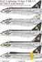 UR48328  декали  BAC Lightning 74 Sqn. F.Mk.1/3 &T.Mk.4 with stencils  (1:48) 2000002204596