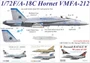 UR72100  декали  F/A-18C Hornet VMFA-212 with masks  (1:72) 2000002149453
