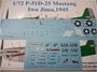 UR72128  декали  P-51D-25 Mustang Iwo Jima, 1945, with stencils  (1:72) 2000002141075