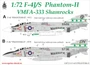 UR7214  декали  F-4J/S Phantom-II VMFA-333, no stencils  (1:72) 2000002141105