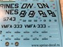 UR7214  декали  F-4J/S Phantom-II VMFA-333, no stencils  (1:72) 2000002141105
