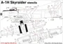 UR72150  декали  A-1H Skyraider stencils (black)  (1:72) 2000002149361