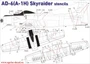 UR72151  декали  AD-6 (A-1H) Skyraider stencils (white)  (1:72) 2000002149378