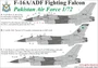 UR72154  декали  F-16A/ADF PAF Rutskoy Su-25 and Afghan Su-22 killer  (1:72) 2000002141129