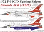 UR72159  декали  F-16C/D (Block 30) Edwards AFB (AFMC)  (1:72) 2000002141150