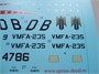 UR7217  декали  F-4J/S Phantom-II VMFA-235, no stencils  (1:72) 2000002141204