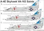 UR72171  декали  A-4E Skyhawk "Hanoi Hilton - guests from VA-163" with stencils  (1:72) 2000002141211
