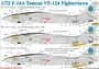UR7218  декали  F-14A Tomcat VF-124 with stencils  (1:72) 2000002141280