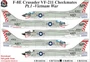 UR72216  декали  F-8E Crusader VF-211 Checkmates Pt.1  (1:72) 2000002141556