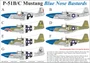 UR72228  декали  P-51B/C Mustang Blue Nose with stencils  (1:72) 2000002141662