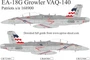 UR72308  декали  EA-18G Growler VAQ-140  (1:72) 2000002197966