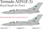 UR72327  декали  Tornado ADV Saudi with stencils  (1:72) 2000002205333