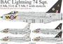 UR72330  декали  BAC Lightning 74 Sqn. F.Mk.6 &T.Mk.5 with stencils  (1:72) 2000002205364
