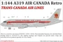 URC14424  декали  Airbus A319 Trans Canada Air Lines Retro  (1:144) 2000002150411