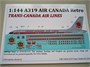 URC14424  декали  Airbus A319 Trans Canada Air Lines Retro  (1:144) 2000002150411