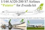 URC14429V1  декали  A320-200 S7 Airlines VP-BOG "Painter" with stencils  (1:144) 2000002186113