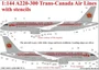 URC14431  декали  A220-300 Trans Canada Air Lines Retro  (1:144) 2000002148555