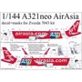 URC14435  декали  А320neo AirAsia (for Zvezda kit)  (1:144) 2000002149316