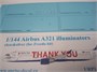 URP1  декали  Airbus A321 for Zvezda kit (clear)  (1:144) 2000002150428