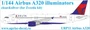 URP11  декали  Airbus A320 for Zvezda kit (clear)  (1:144) 2000002150503