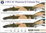 URS4814  декали  F-4C Phantom-II Vietnam War without stencils+mask for Academy kit   (1:48) 2000002142171