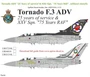 URS7210L  декали  Tornado ADV "25 Years of service"& XXV Sqn."75 Years RAF", without stencils (1:72) 2000002185673