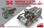 35205  дополнения из пластика  Танк-34 Engine V-2-34 & TRANSMISSION SET  (1:35) 4820183310507