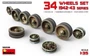 35239  дополнения из пластика  Танк-34 WHEELS SET 1942-43 series  (1:35) 2000002060567