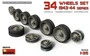 35242  дополнения из пластика  Танк-34 WHEELS SET 1943-44 series  (1:35) 4820183310774