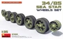37033  дополнения из пластика  Танк-34/85 SEA STAR Wheels Set  (1:35) 4820183312495