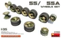 37058  дополнения из пластика  Танк-55/55A WHEELS SET  (1:35) 4820183311429