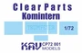 KAV CP72 001  дополнения из пластика  Остекление для Коминтерн (Trumpeter)  (1:72) 2000000175621