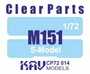 KAV CP72 014  дополнения из пластика  Остекление для M151 (S-Model)  (1:72) 2000002200659