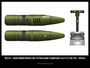 35121  дополнения из смолы  Выстрел управляемой ракеты 9М-119 для пушки 2А46М  (2 шт)  (1:35) 2000000076782