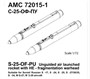 AMC 72015-1  дополнения из смолы  НАР С-25-ОФ с пусковым устройством О-25Л (2шт.)  (1:72) 2000002094821