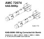 AMC 72074  дополнения из смолы  КАБ-500Кр Корректируемая авиационная бомба калибра 500 кг  (1:72) 2000002086192