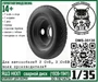 DMS-35130  дополнения из смолы  Колёса для З&С-5 (5В) ЯШЗ НКХП сварной диск (1939-1941)  (1:35) 2000002144311