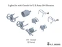 P35-260  дополнения из смолы  Lights Set With Guards For U.S.Army M4 Sherman (Universal)  (1:35) 2000002183105