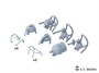 P35-260  дополнения из смолы  Lights Set With Guards For U.S.Army M4 Sherman (Universal)  (1:35) 2000002183105