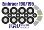 KAV M144 028  инструменты для работы с краской  Окрасочная маска Embraer 190/195 (Revell)  (1:144) 2000000229201