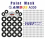 KAV M144 037  инструменты для работы с краской  Окрасочная маска на Аэробус А-330 (Звезда)  (1:144) 2000002171553