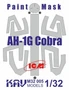 KAV M32 005  инструменты для работы с краской  Окрасочная маска на AH-1G Cobra (ICM)  (1:32) 2000000222134