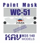 KAV M35 140  Маски окрасочные  Окрасочная маска для Dodge WC-51 "3/4"  (1:35) 2000002116950