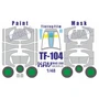 KAV M48 098  инструменты для работы с краской  Окрасочная маска на TF-104 Profi (Hasegawa)  (1:48) 2000002200840