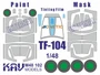 KAV M48 102  инструменты для работы с краской  Окрасочная маска на TF-104 Profi (Kinetic)  (1:48) 2000002200345